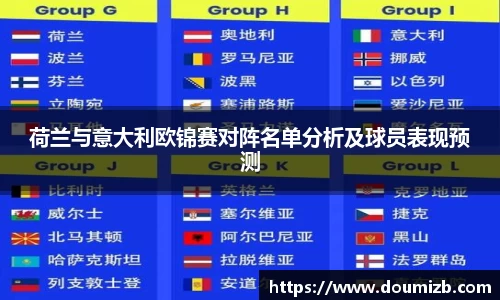 荷兰与意大利欧锦赛对阵名单分析及球员表现预测